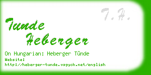 tunde heberger business card