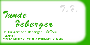 tunde heberger business card
